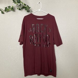 Rock Revival Men’s Red Graphic Short Sleeve Tee Shirt Size 3XL
